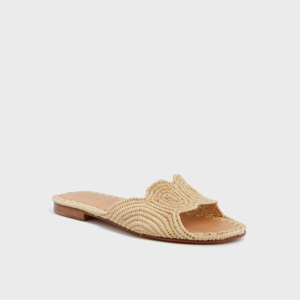 Carrie Forbes Natural Raffia Naima Sandals